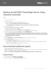 Dell PowerEdge R6515 Setting Up EMC PowerEdge Server Using Lifecycle Controller