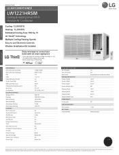 LG LW1221HRSM Specification