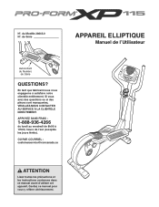 ProForm Xp 115 Elliptical Canadian French Manual