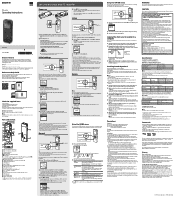 Sony ICD-PX470 Operating Instructions