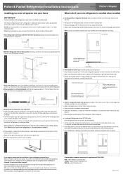 Fisher and Paykel RF175WDRUX1 Active Smart RF175 & RF195 Installation Instructions (English, French)