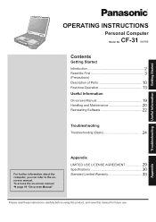 Panasonic CF-31AGP7B2M User Manual