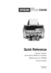 Epson CX6400 Quick Reference Guide