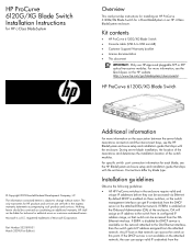 HP 6120XG HP ProCurve 6120G/XG Blade Switch Installation Instructions