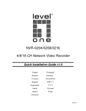 LevelOne NVR-0208 Quick Install Guide