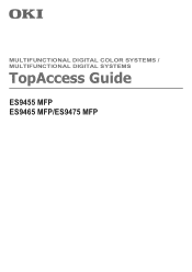 Oki ES9465 ES9465/ES9475 TopAccess Guide