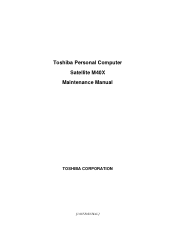 Toshiba Satellite M40 Maintenance Manual