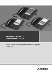 Aastra 6773ip User Guide Aastra 6770/6770ip for OpenCom 1000