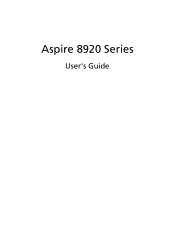 Acer Aspire 8920G User Manual