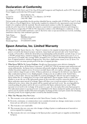 Epson WorkForce ST-C8090 Notices and Warranty for U.S. and Canada.