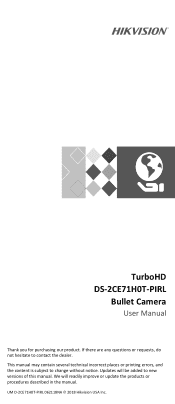Hikvision DS-2CE71H0T-PIRL User Manual