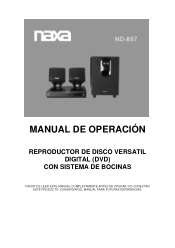 Naxa ND-857 ND-857 Spanish Manual