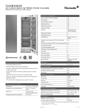 Thermador T23IR905SP Product Spec Sheet