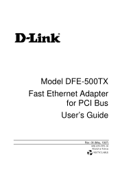 D-Link DFE-500TX Product Manual