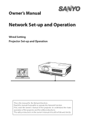 Sanyo XW250 Instruction Manual, PLC-XW200 XW250 Network Set Up
