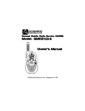 Audiovox 122-2 Owners Manual