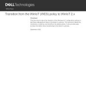 Dell OptiPlex Micro Plus 7020 Transition from the WinIoT-WES policy to WinIoT 2.x