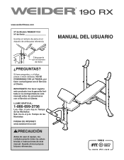 Weider 190 Rx Bench Ussp Manual