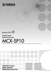 Yamaha MCX-SP10 MCXSP10 Manual