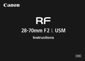 Canon RF 28-70mm F2 L USM RF28-70mm F2 L USM Instruction Manual