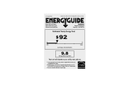 Frigidaire FFTA1033Q2 Energy Guide