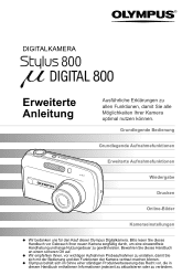 Olympus 800 Stylus 800 Erweiterte Anleitung (Deutsch)