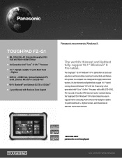 Panasonic Toughbook FZ-G1 Spec Sheet