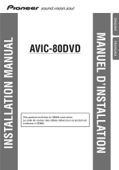 Pioneer AVIC-80DVD Other Manual