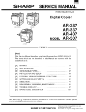 Sharp AR-337 Service Manual