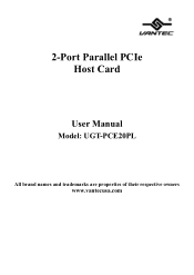 Vantec UGT-PCE20PL User Guide