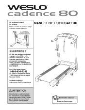 Weslo Cadence 78e Treadmill Canadian French Manual
