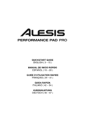Alesis PerformancePad Pro Quick Start Guide