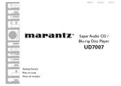 Marantz UD7007 Getting Started Guide - English