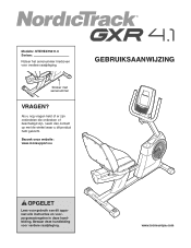 NordicTrack Gxr4.1 Bike Dutch Manual