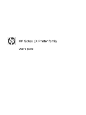 HP Scitex LX800 HP Scitex LX Printer Family - User's guide