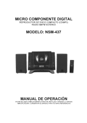Naxa NSM-437 NSM-437 Spanish Manual