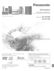 Panasonic SADT300 SADT100 User Guide