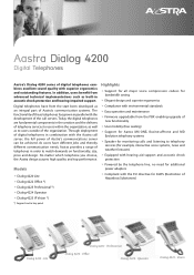 Aastra Dialog 4220 Aastra Dialog 4200 Digital Telephones