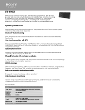 Sony SRS-BTX500 Marketing Specifications