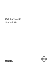 Dell Canvas 27 Users Guide