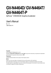 Gigabyte GV-N4464D Manual