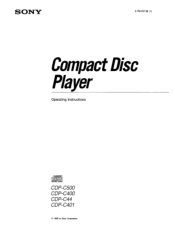 Sony CDP-C44 Operating Instructions
