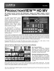 Vaddio ProductionVIEW HD MV ProductionVIEW HD MV Tech Specs