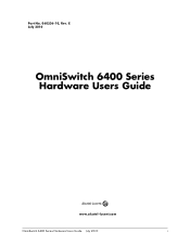 Alcatel OS6400-48 Hardware User Guide