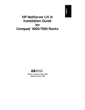 HP LH3000r HP Netserver LH 3r Third Party Rack Installation Guide