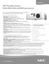NEC NP500 Specification Brochure