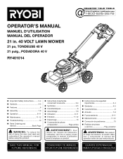 Ryobi RY401140US Operation Manual 1