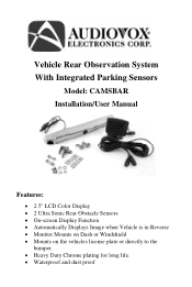 Audiovox CAMSBAR User Manual