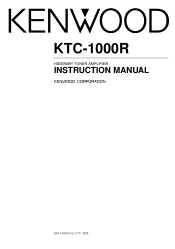 Kenwood KTC-1000R User Manual