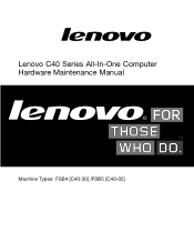 Lenovo C40-30 Lenovo C40 Series All-In-One Computer Hardware Maintenance Manual